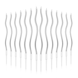 LUTER Birthday Candles Cupcake Candles for Birthday Wedding Party Decoration (Silver)