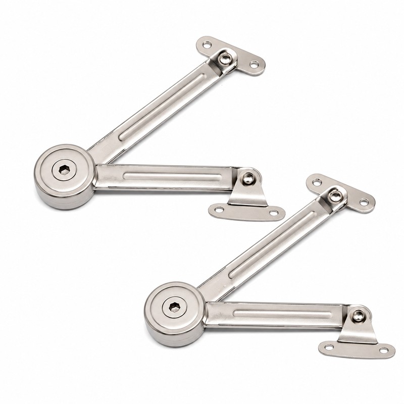 2-Pack Adjustable Steel Soft Close Lid Support Hinges, 40 lb