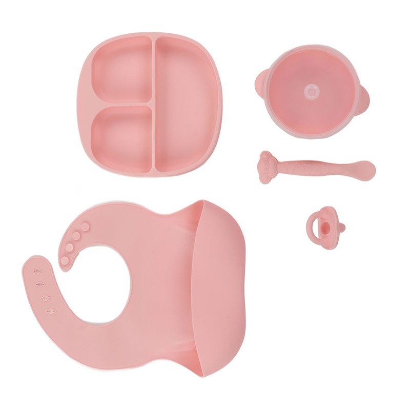 Baby Feeding Set Baby Silicone Anti Fall Portable Feeding Eating