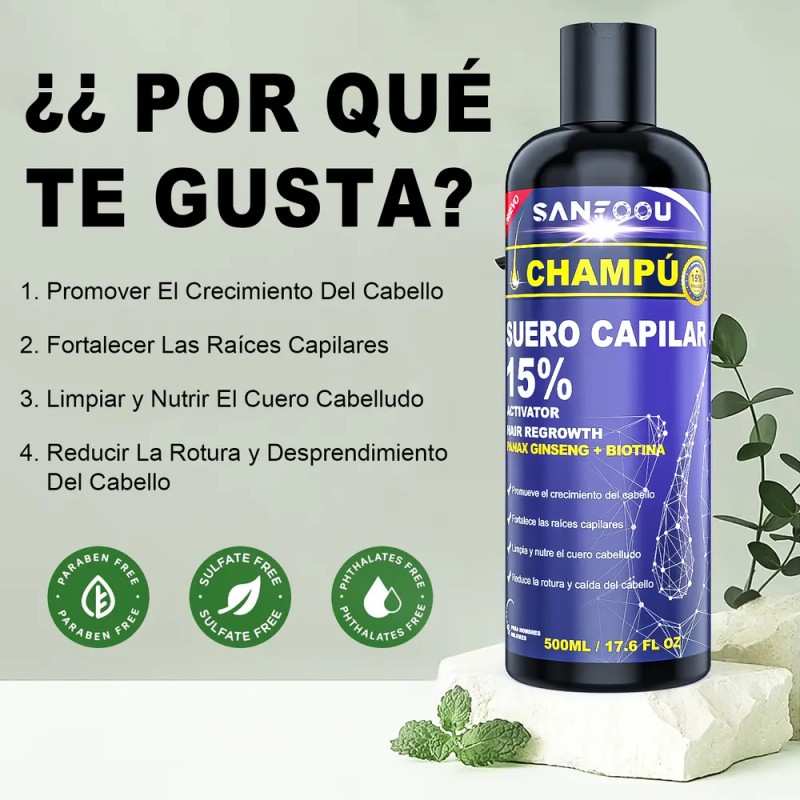 Shampoo Anticaida Con Crecimientocapilarnutre Y Protege El