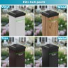 SIEDiNLAR 4x4 Post Caps Black 6 Pack, Fence Post Covers