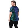Anna-Kaci Women's Sequin Tops Plus Size Round Neck Sparkle Glitter