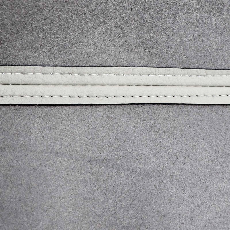 NLQR Center Console Lid Armrest Cover Replacement Microfiber Leather Gray