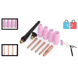 Lightweight 11-Pcs TIG Welding Torch Kit - High Toughness for Seamless Welding