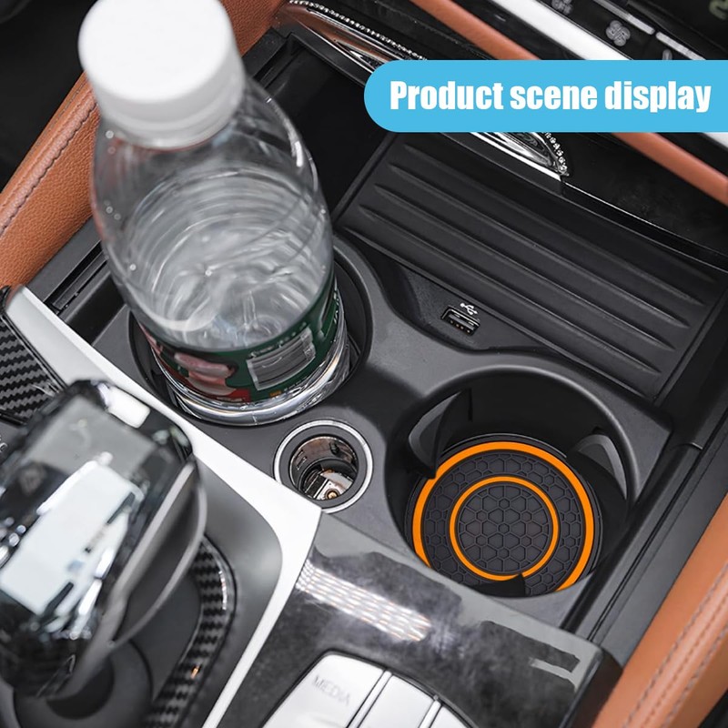 2PCS Car Cup Holder Coasters, 2.75 Inch Auto Non-Slip Anti