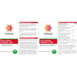 Vitals - Kollagenformel Pro 60 Kapseln mit nicht denaturiertes Kollagen Typ II. Ergänzt mit Ester-C, wichtig für die Kollagenproduktion und gut für Knorpel. In einer pflanzlichen Kapsel.