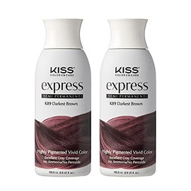 Kiss Express Color #K89 Semi- Permanent Darkest Brown 3.5oz (2 Pack)