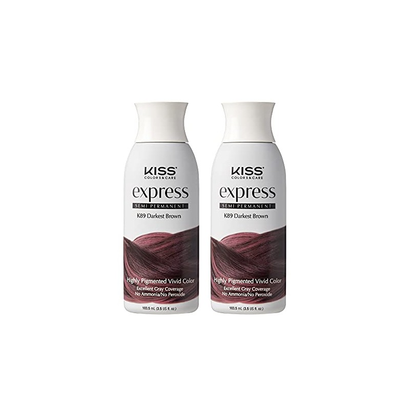 Kiss Express Color #K89 Semi- Permanent Darkest Brown 3.5oz (2
