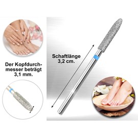 Diamond Grinder Manicure Pedicure Grinder Medium Grit Callus Grinder for Nail Art and Foot Care