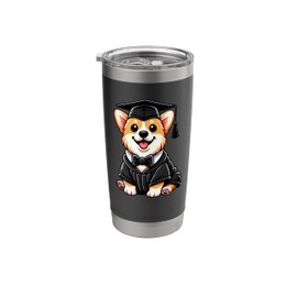 Cute Corgi Dog Graduation Stainless Steel Insulated Tumbler