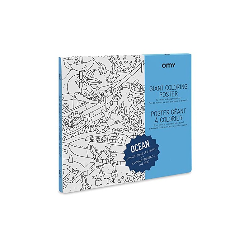Omy Giant Colouring Poster for Kids - Ocean