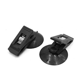 sourcing map Pack of 2 black plastic suction cup windscreen curtain photo clip vehicle