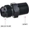 SYKRSS Straight 8AN Male Flare to 3/8" NPT Pipe Adapter