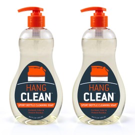Hang Clean Sport Bottle Dish Soap, Fragrance Free, Plant Powered, Hypoallergenic, 16.9 fl oz, 2 Count