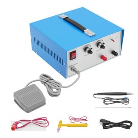 TBVECHI Jewelry Welding Machine 110V 600W 80A Portable Jewelry Welder for Platinum Gold Silver Steel, Professional Precise Jewelry Spot Welder with Foot Pedal for Jewelry Gold Silver Platinum, Blue