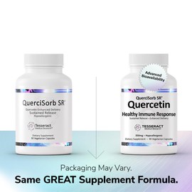 Tesseract Medical Research QuerciSorb SR Immune Support Supplement, Sustained Release Quercetin, Supports Immune Function and Overall Health, Hypoallergenic. 400 mg, 90 Capsules