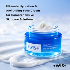 +WIS+ 6X Peptide Collagen Booster Cream, Anti Aging Firming Face Cream with Hyaluronic Acid for All Skin Types, Safe on Sensitive Skin (1.76 fl.oz)