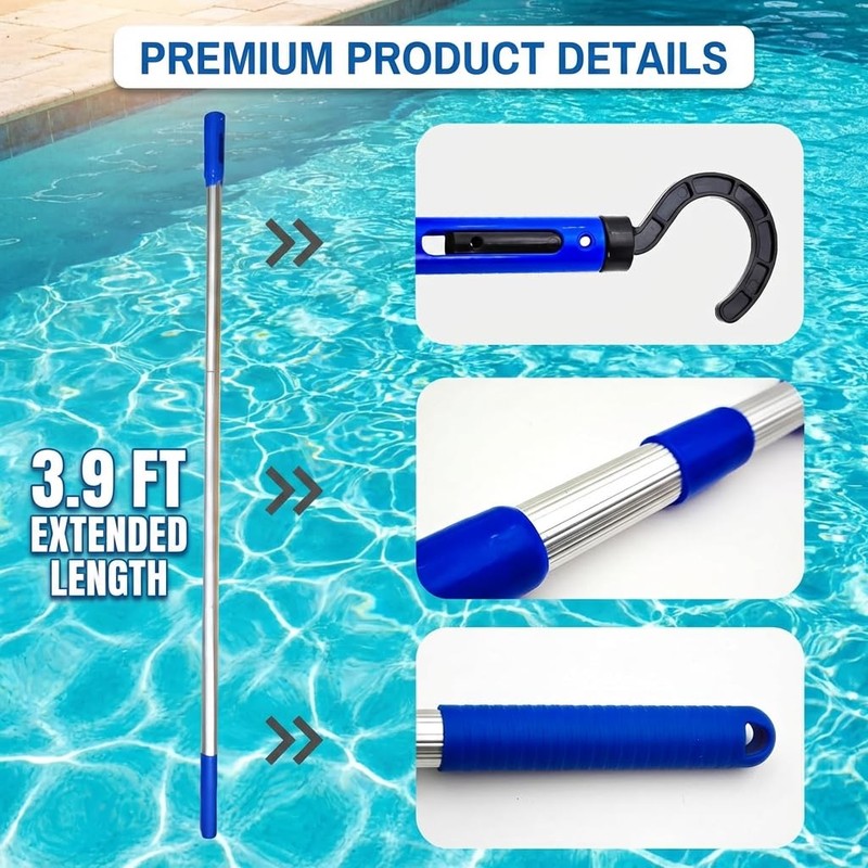 Hook for All Robotic Pool Cleaner with Swimming Pool Pole,