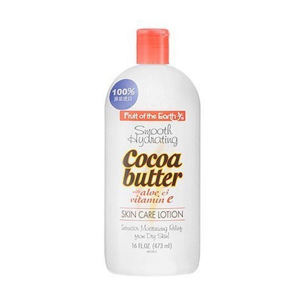 Fruit Of The Earth Smooth Hydrating Cocoa Butter With Aloe & Vitamin E Skin Care Lotion, 16 Oz