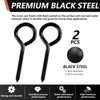 6 Inch Black Eye Hooks Screw Heavy Duty Self Tapping
