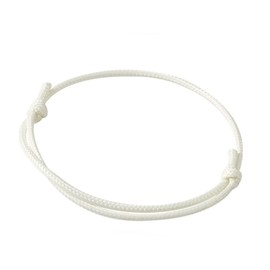 [2 Stück] Dezentes einfaches Armband | Handgemachtes dünnes Surfer Band aus gewachster Baumwolle | Geschenk Freundschaftsarmband | Viele Farben (2 Stück, Weiß)