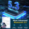 Multifunctional car FM transmitter with ambient light, BASS hands-free car