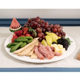 Glory Haus Watermelon Kitchen Decor - Watermelon Slice Ceramic Cheese Board Topper, 3" x 3.5" Hand-Painted Decorative Cutting Board Topper for Acacia Wood Boards and Serving Platters