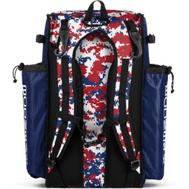 Boombah Superpack Bat Pack - Backpack Version (no wheels) - BPSPCMC23 Digital Camo Royal/Red