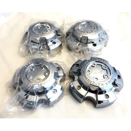 Ultra 5 Lug Chrome Wheel Center Cap (Qty 4) p/n # 89-9855 with Bolts