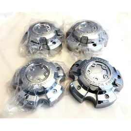Ultra 5 Lug Chrome Wheel Center Cap (Qty 4) p/n # 89-9855 with Bolts