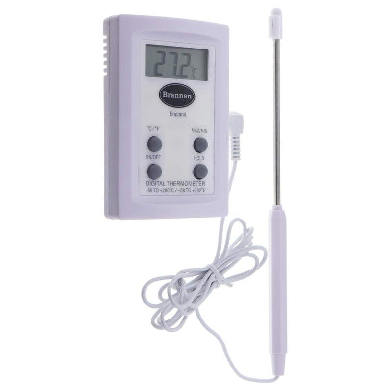 Digital Probe Thermometer with Max Min Temperature Memory Feature Wide