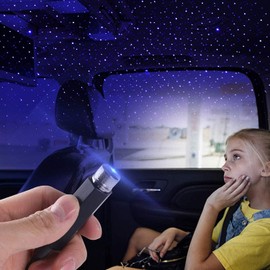 JAIZAIWJ USB Star Night Light,Portable Adjustable Romantic Star Car Interior Lights USB,USB Lights for Room Decor Car Camping Ceiling Roof,Party Light for a Car (Blue+Red)