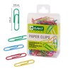 D.RECT A'100 Coloured Paper Clips 28 mm in Plastic Box,