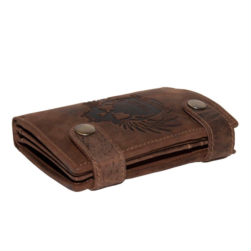 Green Burry 1796A Skull Wallet Colour: Saddle Brown 25, Saddle