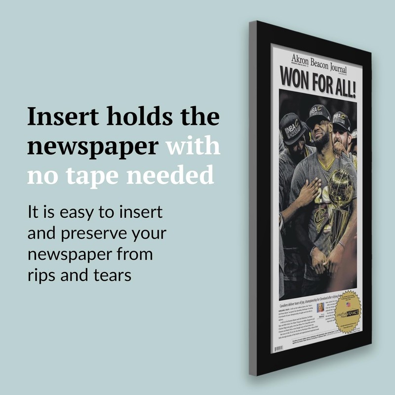 Creative Picture Frames 11" x 22" Black Newspaper Display Frame