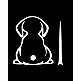 KGDUYC 1pcs Dog Car Rear Wiper Sticker White Dog Moving Tail Sticker Set of 2 Size: 29.5cm x 26cm