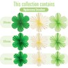 SUNBEAUTY Pack of 9 Paper Fan Decoration Hanging Garland Green