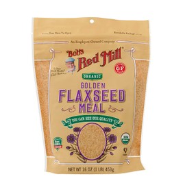 Bob's RED Mill, Organic Flaxseed Meal, Golden, Pack of 4, Size 16 OZ, (Gluten Free Kosher 95%+ Organic)