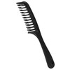 Aswalling Black Double Row Tooth Detangler Hair Comb Shampoo Comb