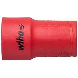 Wiha 43065 Insulated 3/8 Hex Socket Spanner Insert Insulated Red 3/8 Inch 13 Hexagonal Socket