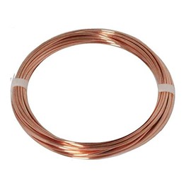 Bare Copper Round Wire (Half Hard) 1/2 Lb 99.9% Pure/Made in USA (12 Ga - 25 Ft. Coil)