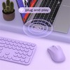 KEQTFT Wireless Keyboard and Mouse Combo, 110 Round Quiet Keys,