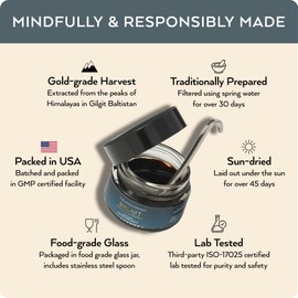 Pure Himalayan Shilajit Resin - High Potency Gold Grade Shilajit Supplement with Trace Minerals for Men and Women, Premium Natural Fulvic Acid for Energy, Vitality and Immune Support, 15g Made in USA