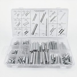 200PCS Spring Assortment Kit, Zinc Plated Extension and Compression Spring Kit, Tension Spring, Tiny Springs, Galvanized Steel Mechanical Compression Spring with 20 Sizes for Home Repairs & DIY