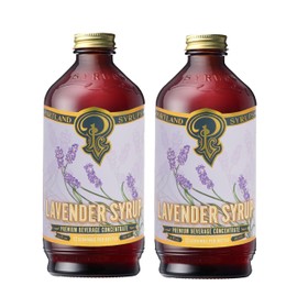 Portland Syrups Lavender Syrup - Lavender Beverage Concentrate for Tea, Matcha, Coffee, Sodas, and Baking - Floral Flavor for Crafting Refreshing Drinks - 12 oz Bottle, 12 Servings (Pack of 2)