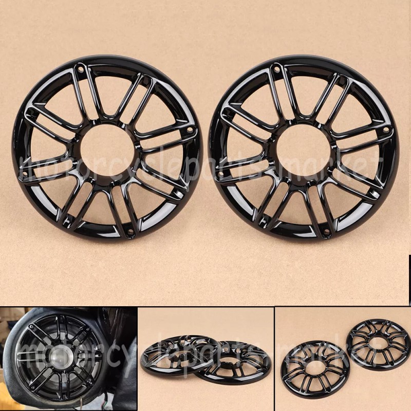 Unbranded Black Round 3D Rear Speaker Trim Grill Cover For