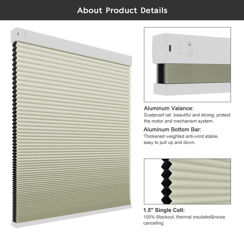 Changshade Blackout Smart Blinds Cellular Shades for Windows Doors Motorized