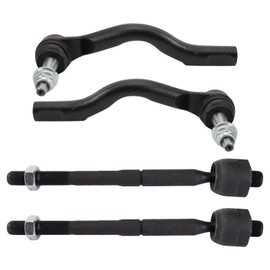 TRQ Front Inner and Outer Tie Rod Set Compatible with 2017-2022 Chrysler Pacifica 2020 Voyager