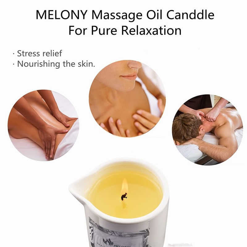 MELONY Lavender Massage Candle, 8.1oz Massage Oil & Lotion Candles