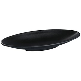 Yanco BP-4112 Black Pearl-2 Deep Boat Plate, 12" Length, 4.5" Width, 2" Height, Melamine, Black Color with Matting Finish, Pack of 12